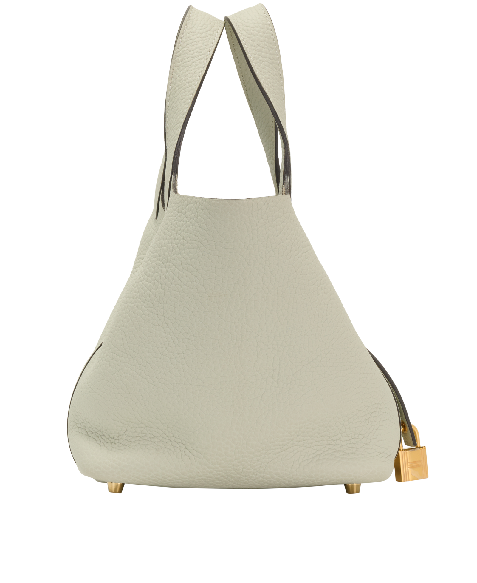 Picotin Lock 18 In Clemence Gris Neve, &pound;3,200, Handbags, Grey, Leather, Side view